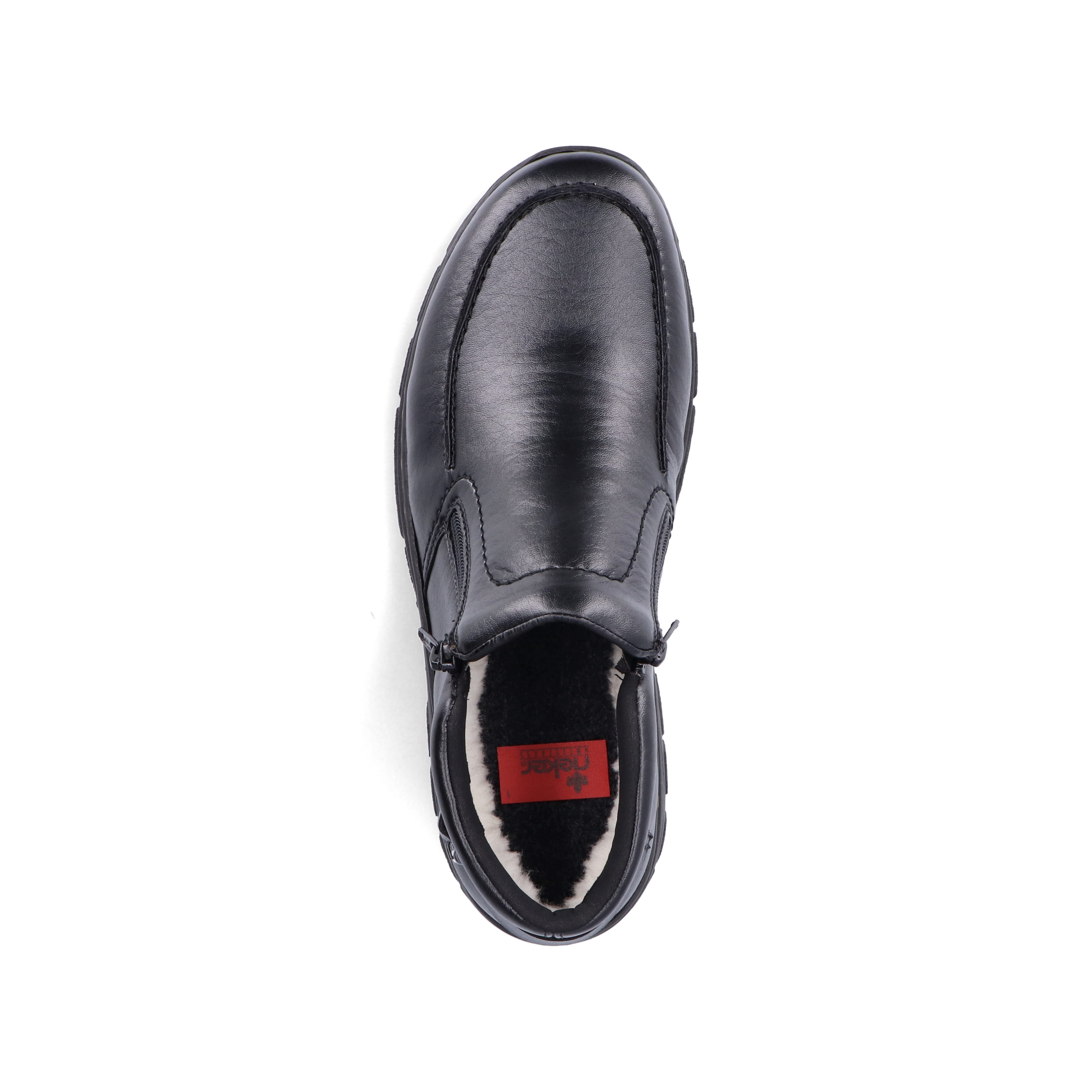 Rieker Herren Slipper glanzschwarz