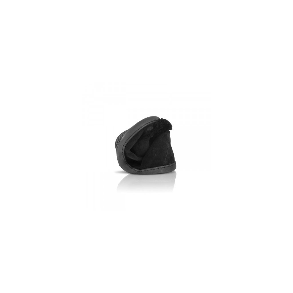Shapen Fluffy Black schwarze Winterbarfußschuhe