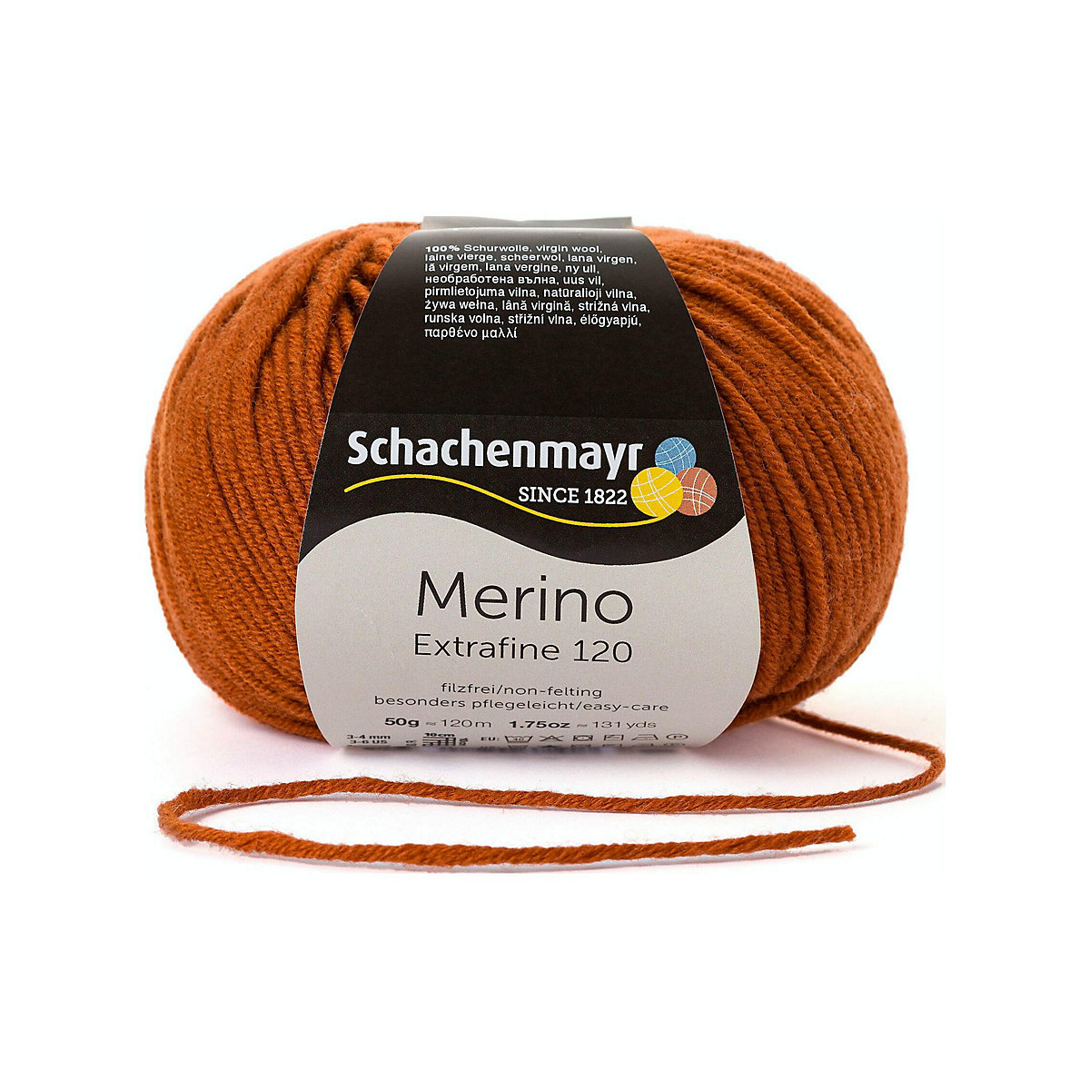 Handstrickgarne Merino Extrafine 120, 50g Maroon
