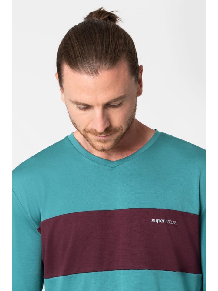 super.natural Merino Fahrradtrikot M GRAVIER LS in petrol günstig kaufen