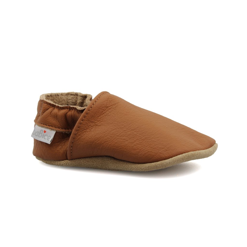 baBice Plain Nugat braune Krabbleschuhe