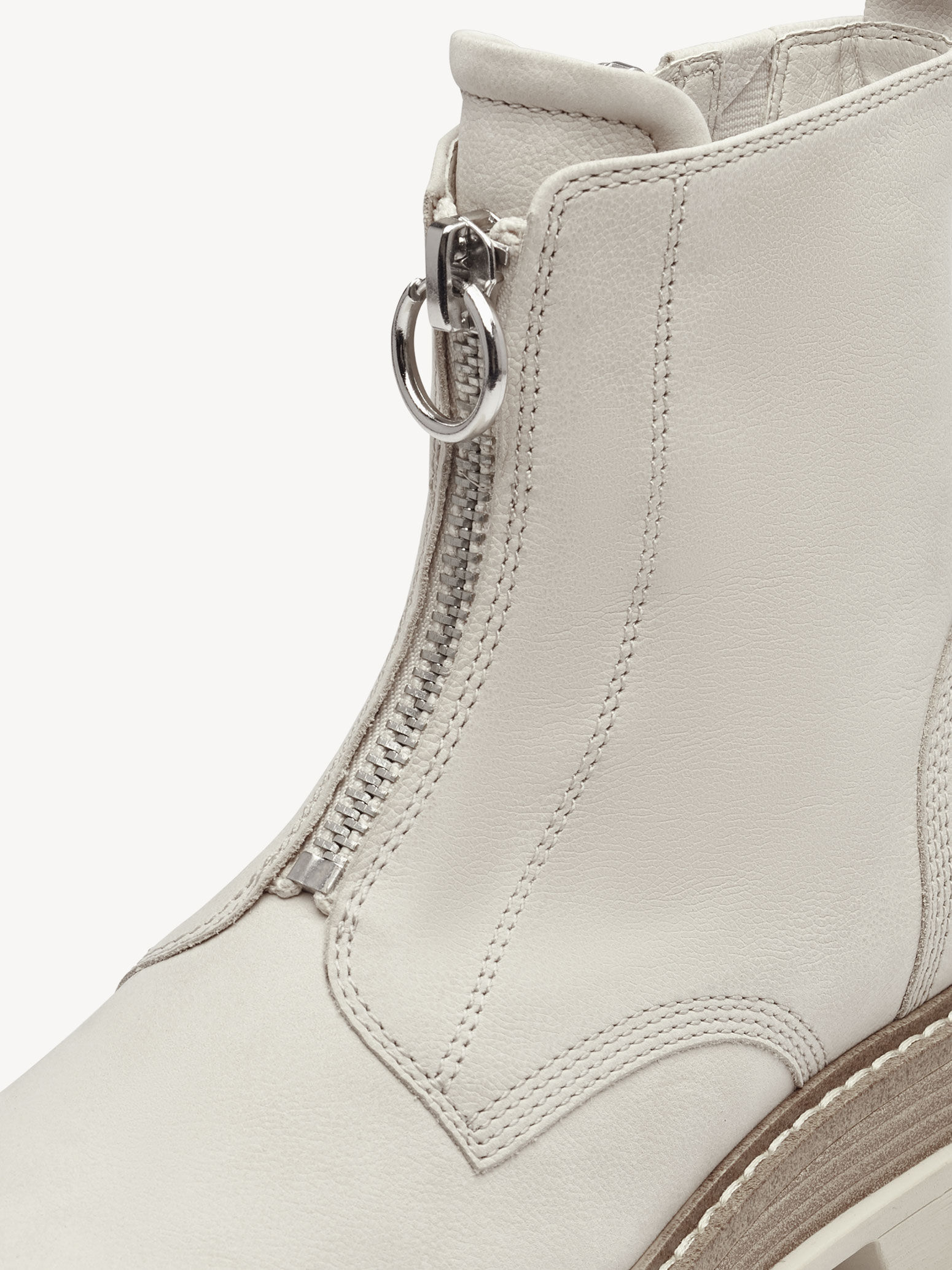 Bottine en cuir - beige