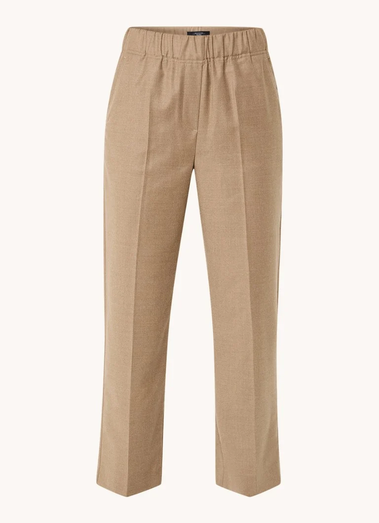 Pantaloni scurți MaxMara Hateley din lână virgină, cu talie înaltă, talie lată pe picioare și buzunare laterale.