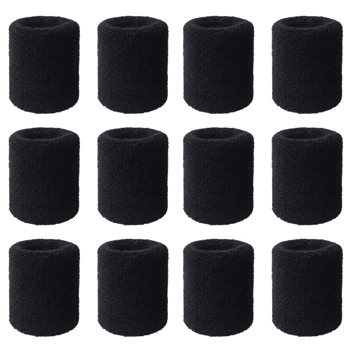 Juoungle Schweißband 12 Stück Schweißbänder,Sport Schweißband Armband Weiche Baumwolle