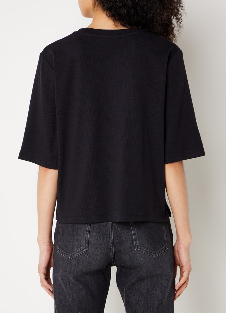 Sessùn Serge T-shirt with ribbed texture