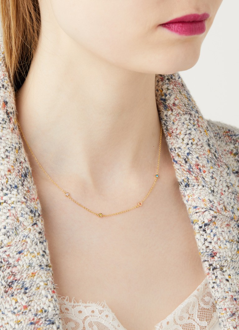 Anna + Nina Confetti necklace gold plated