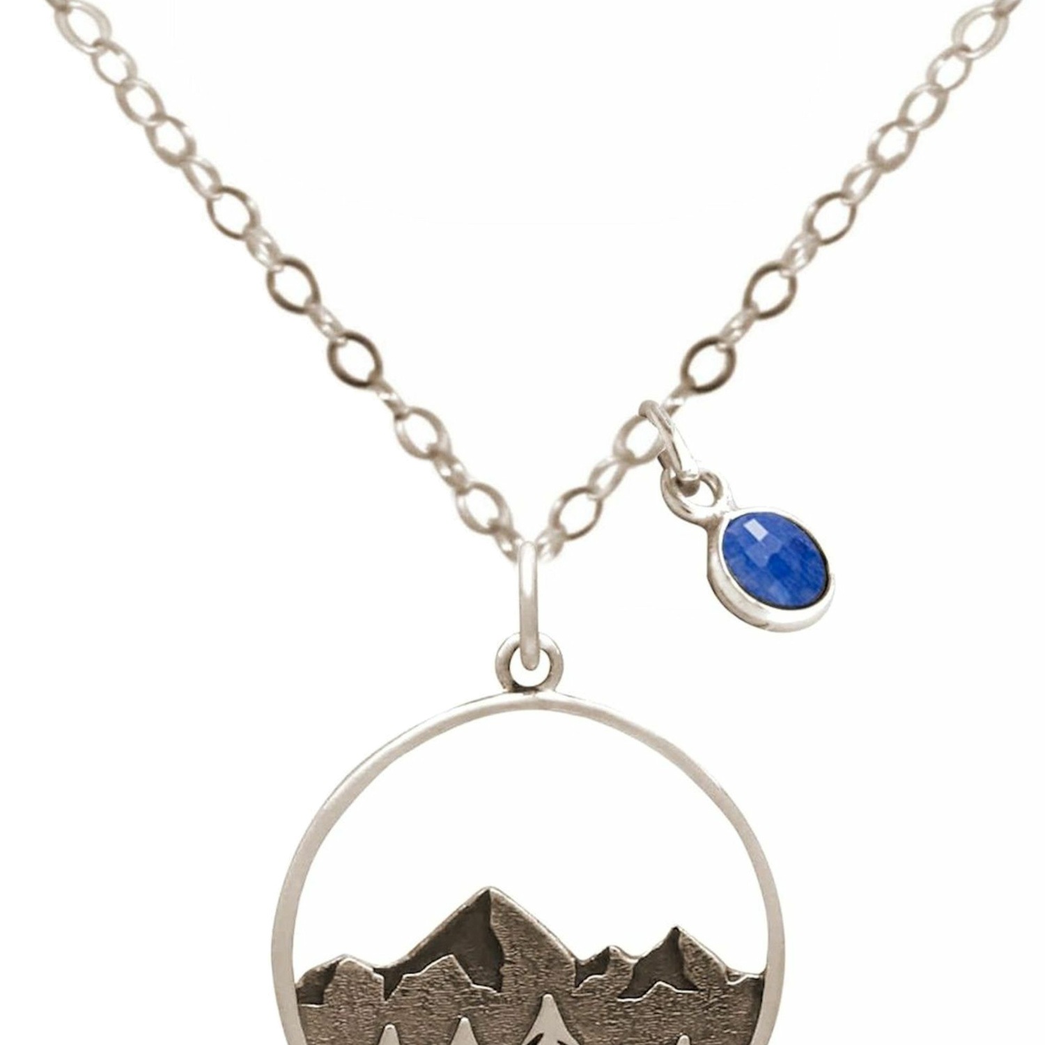 Kette mit Anhänger 'Alpin Berge Saphir'