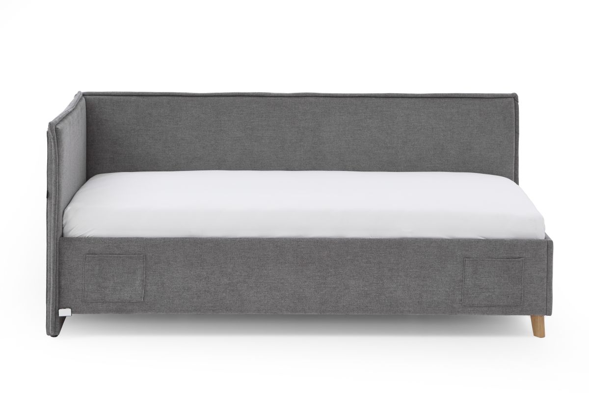 Meise Polsterbett Fun grau 90 x 200 cm
