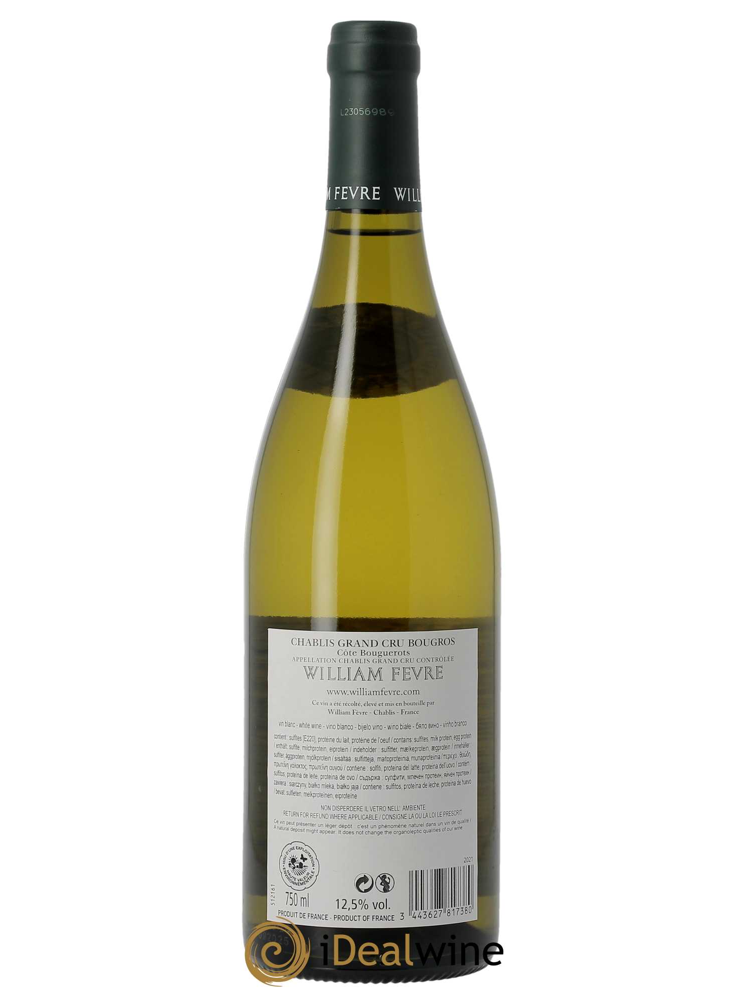 Chablis Grand Cru Bougros Côte Bouguerots William Fèvre (Domaine) (CBO à partir de 6 BTS) 2021 - Lot de 1 Bouteille