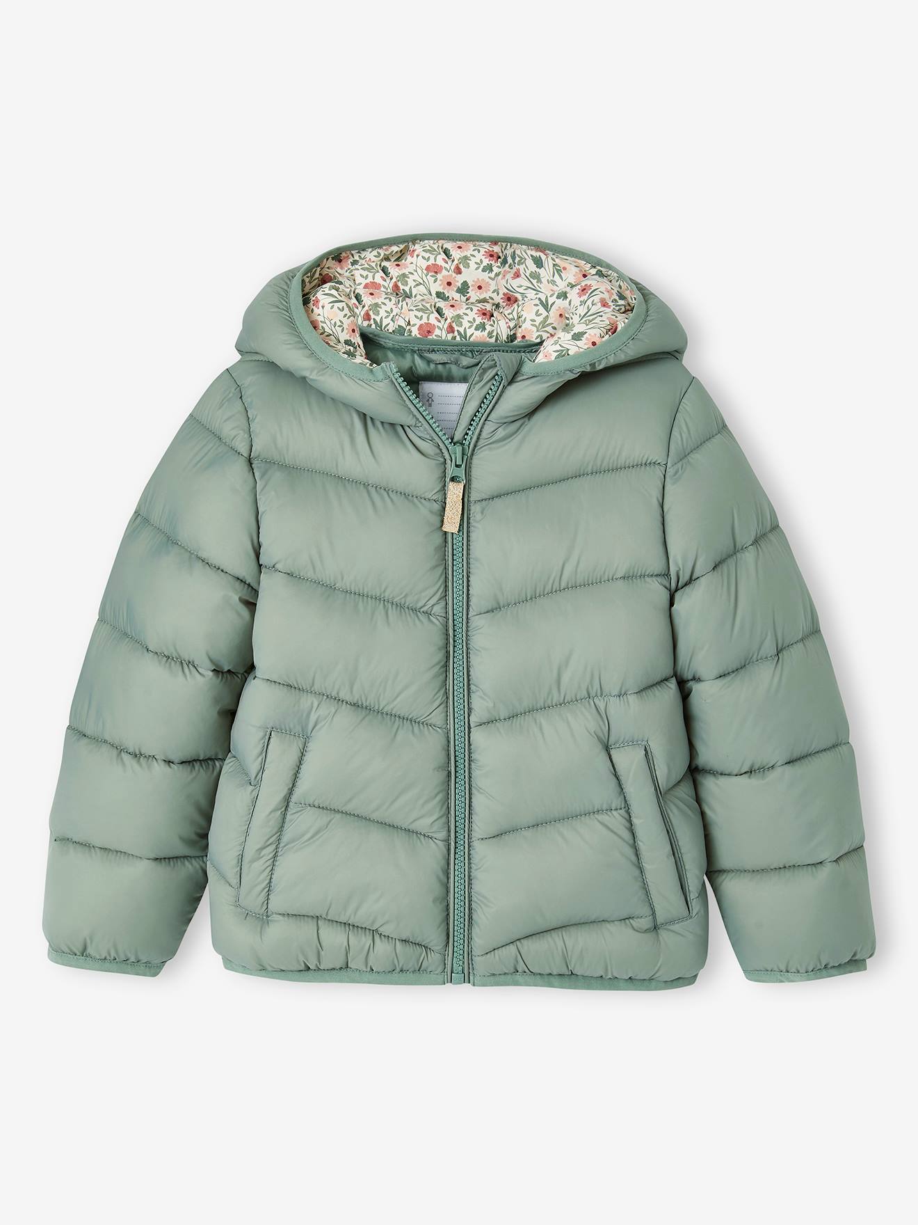 Doudoune légère à capuche fille blush