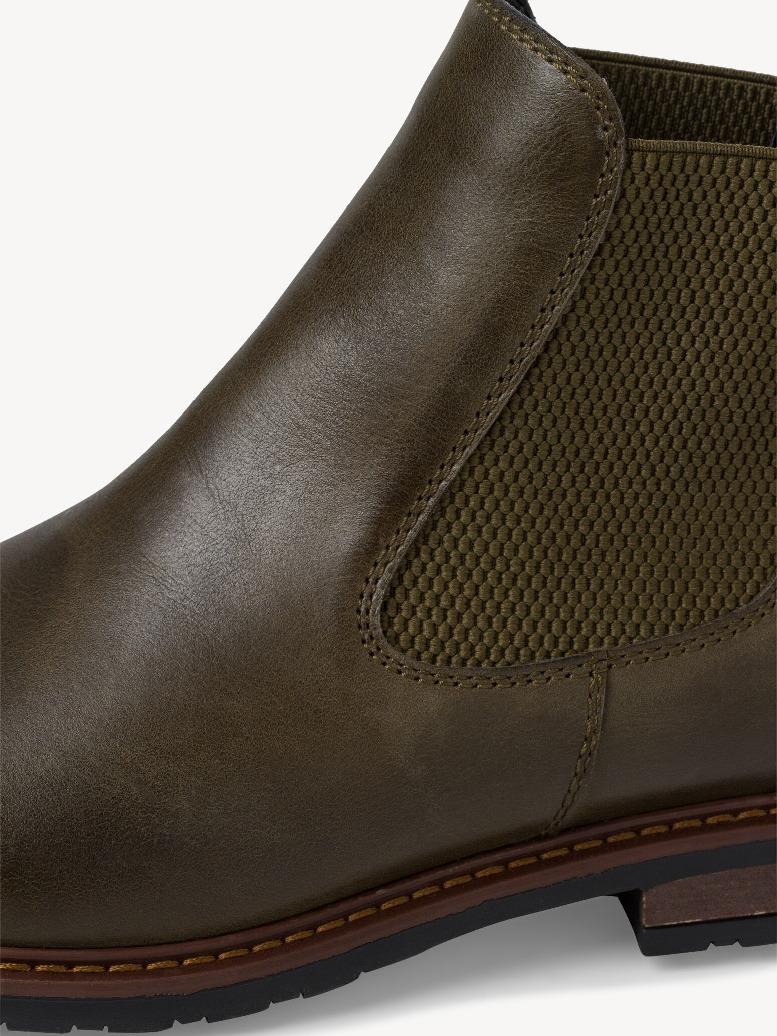 Bottine Chelsea en cuir - vert
