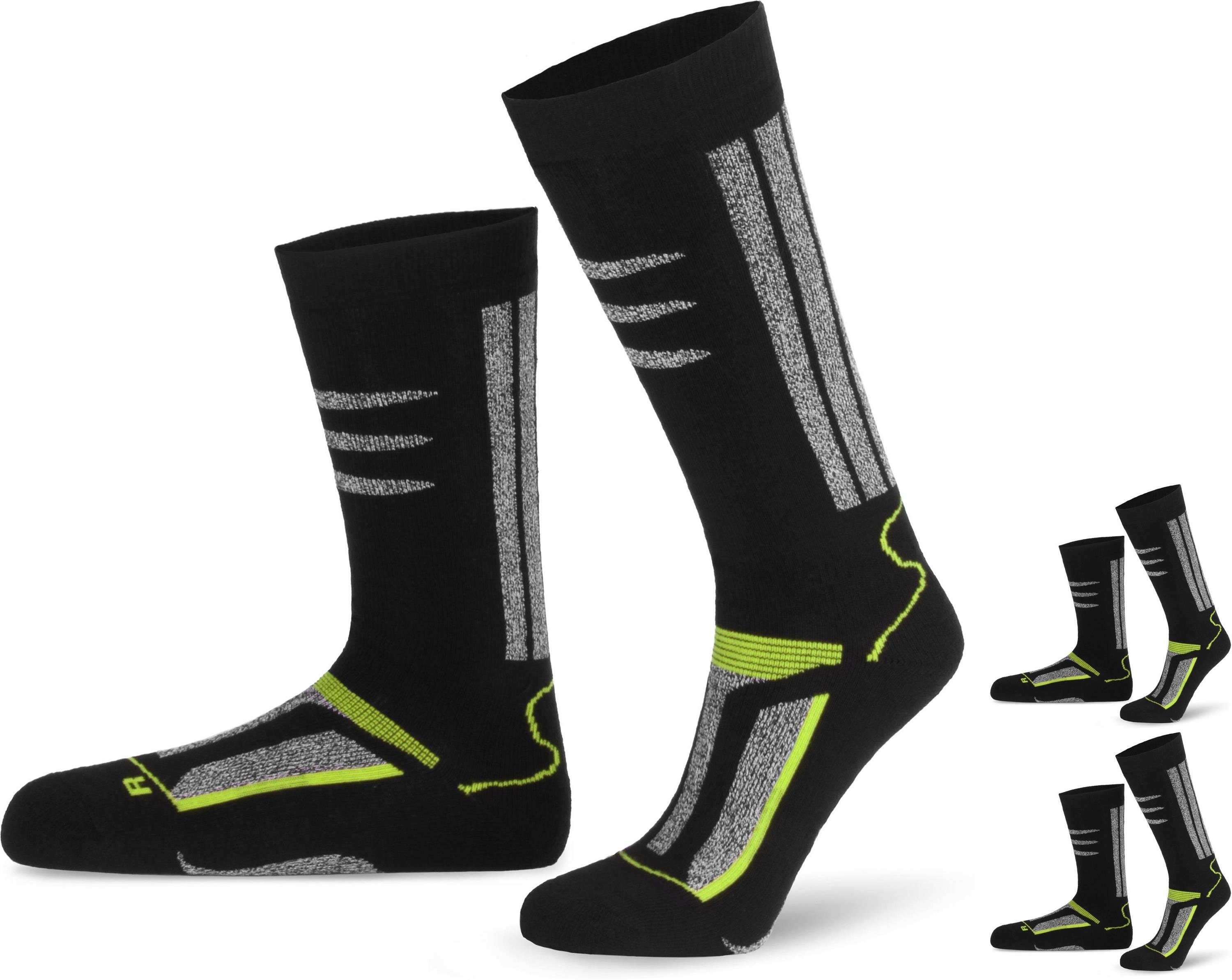 normani Basicsocken 3 Paar Thermokniestrümpfe Skisocken für Kinder (3 Paar) wärmeregulierend durch Baumwolle