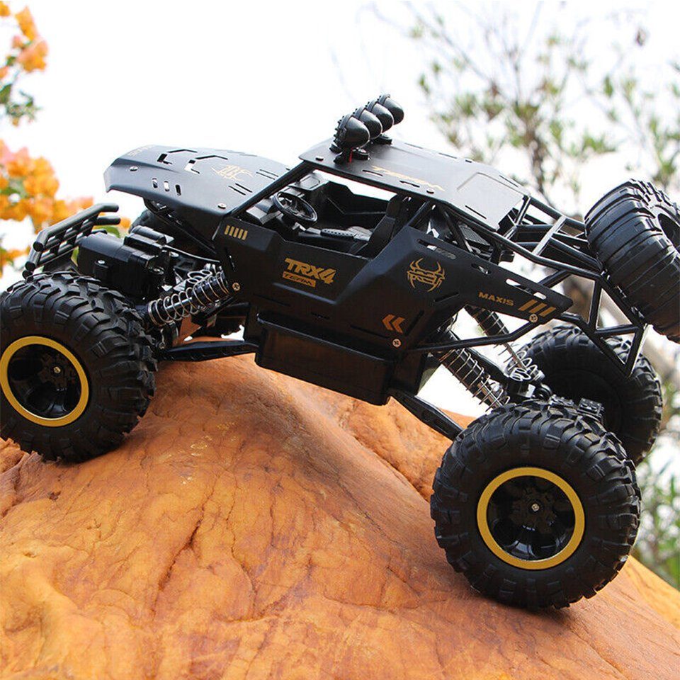 Ulife RC-Auto 4DRC, 1:12, 2,4 GHz, 40 km/h, 100 m Kontrollabstand, Metallgehäuse wasserfest, 4WD Doppelmotoren, mit 2 Batterien