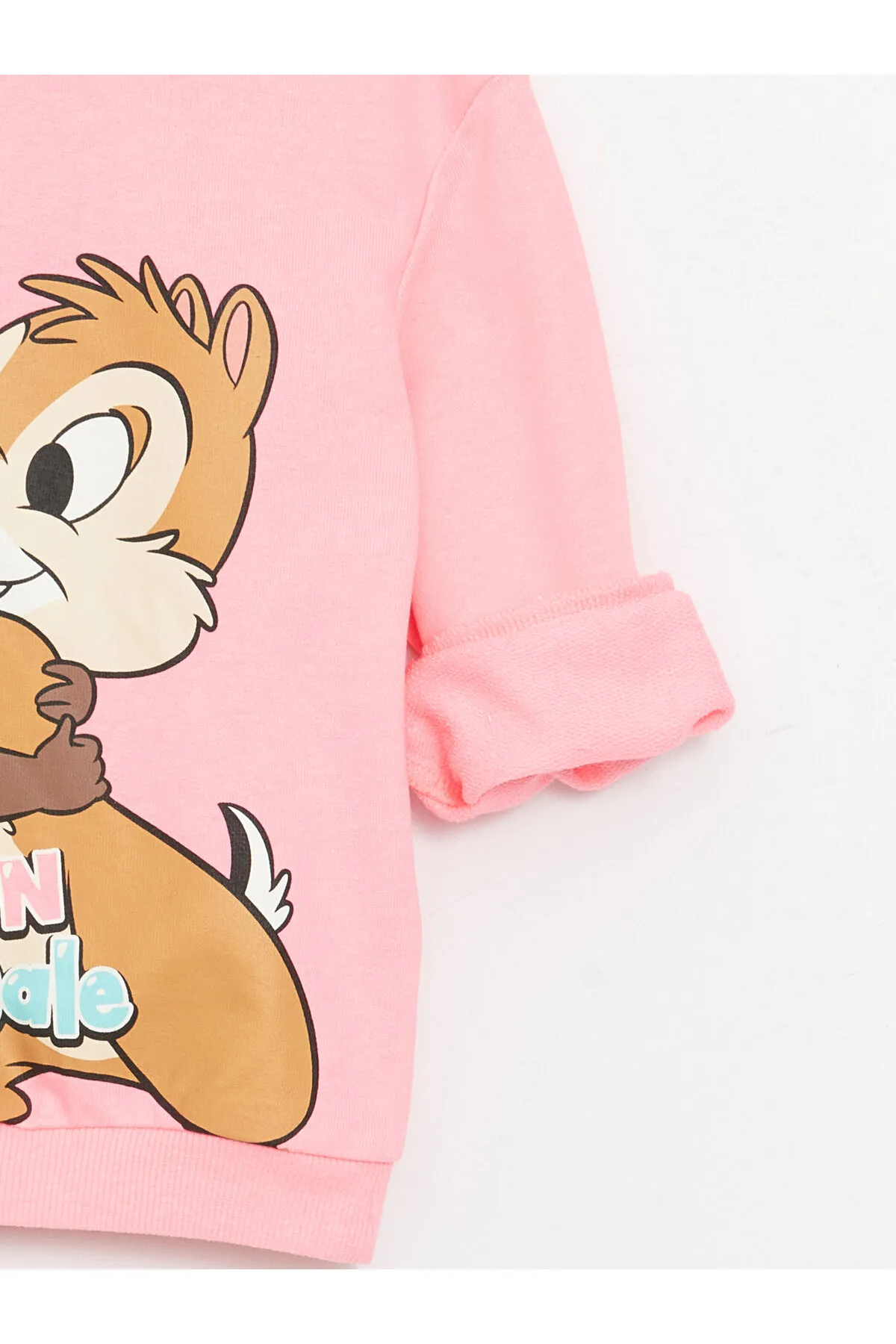 LC Waikiki  Langarm-Sweatshirt mit Rundhalsausschnitt und Chip&'n Dale-Print für Baby-Mädchen