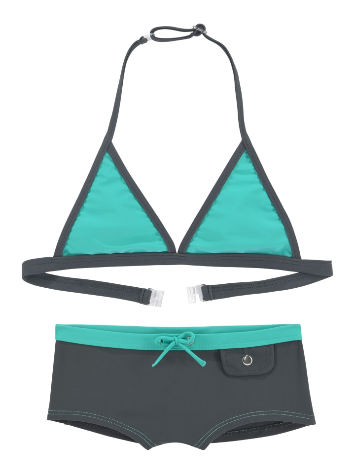 Buffalo Triangel-Bikini in grau-türkis günstig kaufen
