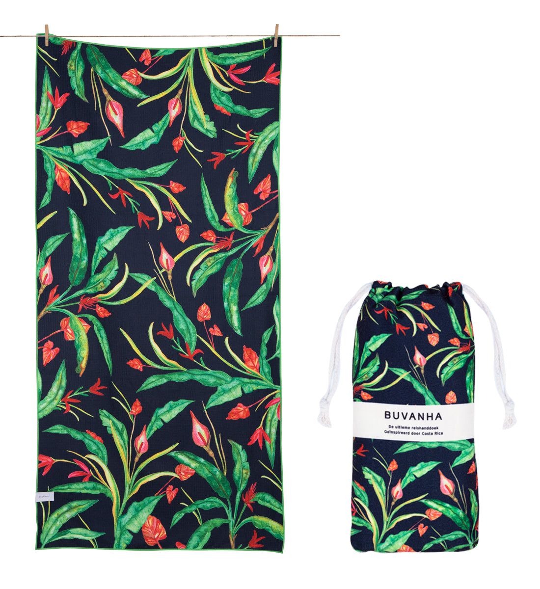 Buvanha Reisehandtuch 160 x 80 CM - Costa Rica