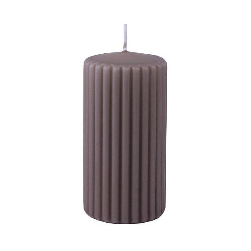 Vie Home Kubbelys 12 cm ø 6 cm rillet parafin sand