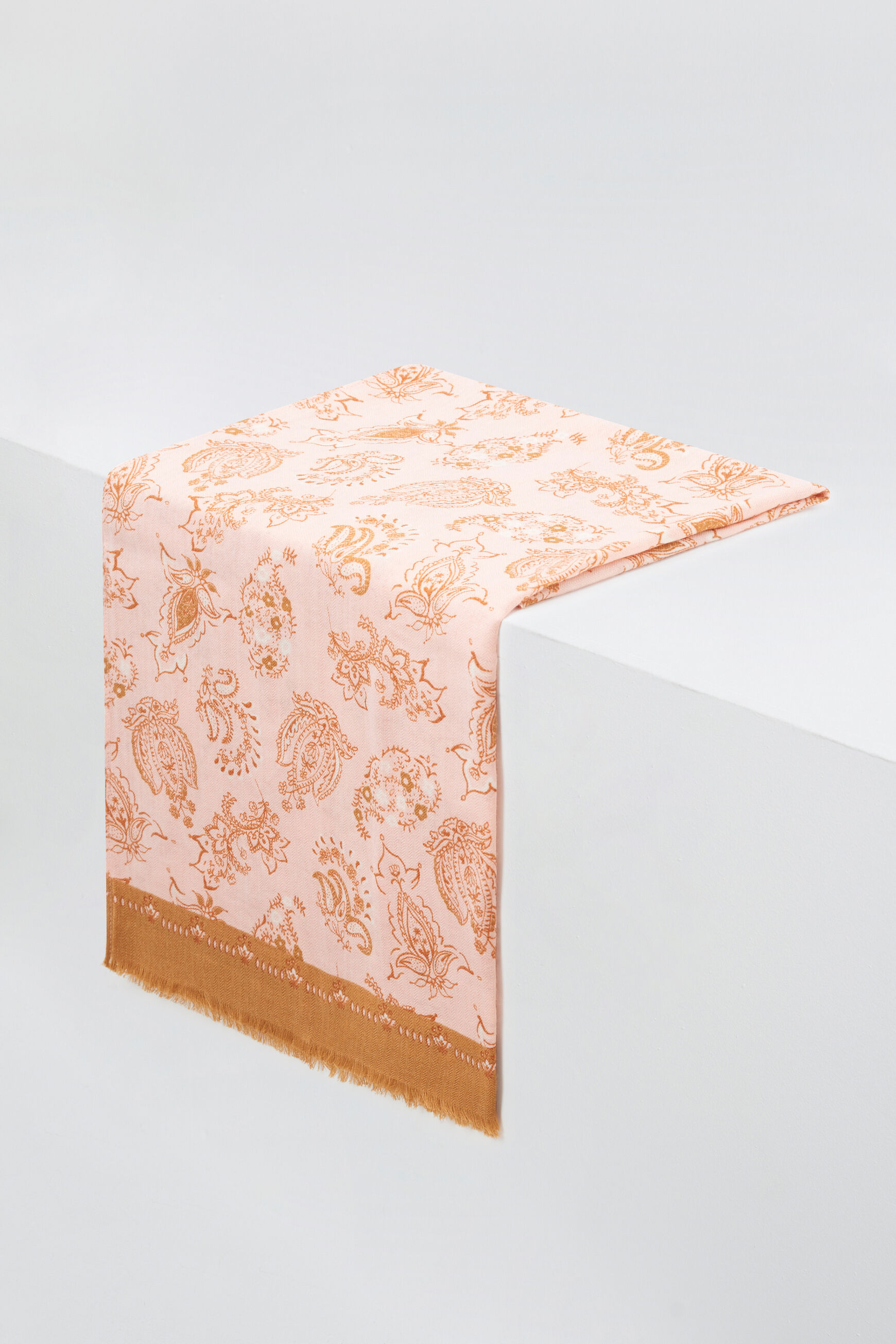 foulard wanka 100% laine rose clair femme