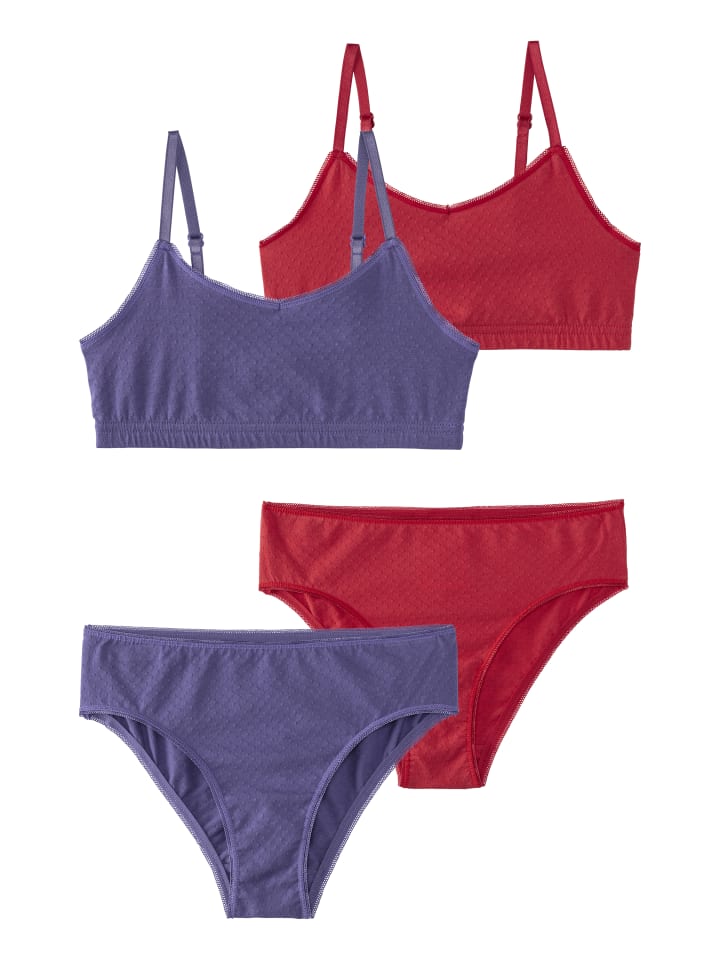 Buffalo Set: Bustier in lila / dunkelrot günstig kaufen