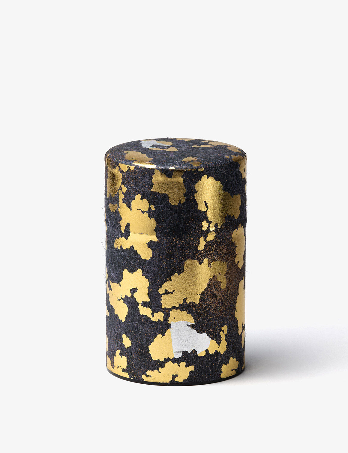 FURERU  Boîte à thé Washi gris et or 100g