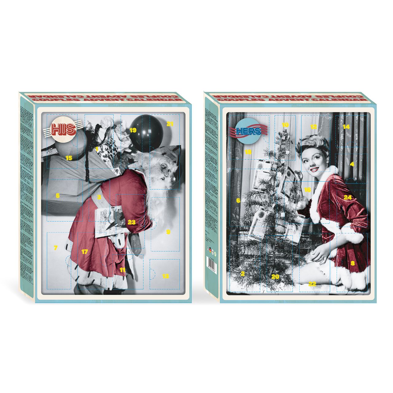 accentra Adventskalender COUPLES in rechteckiger Box