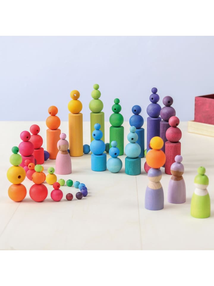 Grimm's Holzperlen pastell 120 Stück ab 1 Jahr in bunt günstig kaufen onesize