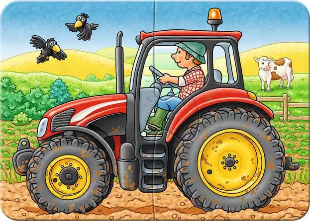 Kinderpuzzle ab 2 Jahren - Bei der Arbeit - 2 + 4 + 6 + 8 Teile