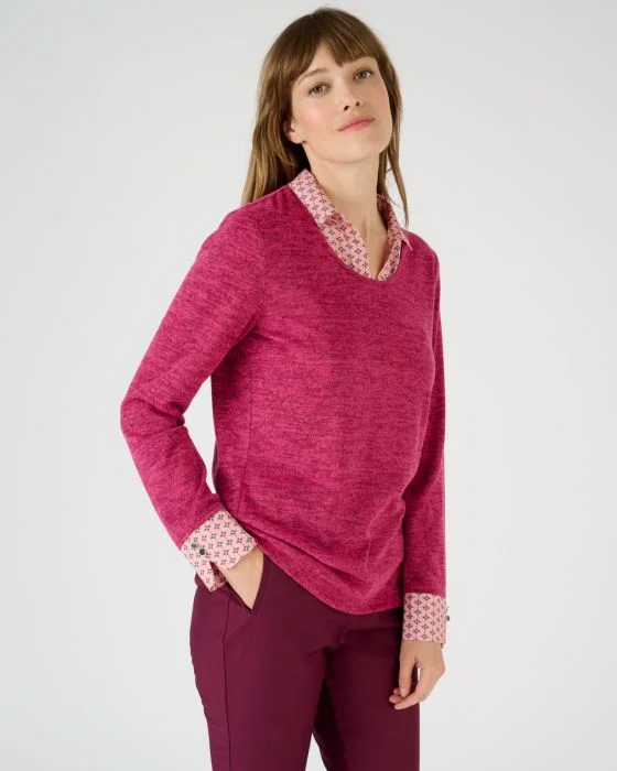 Tee-shirt effet 2 en 1 en maille chaude