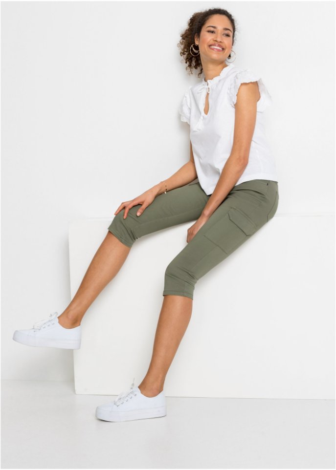 Capri-Hose im Cargo-Look