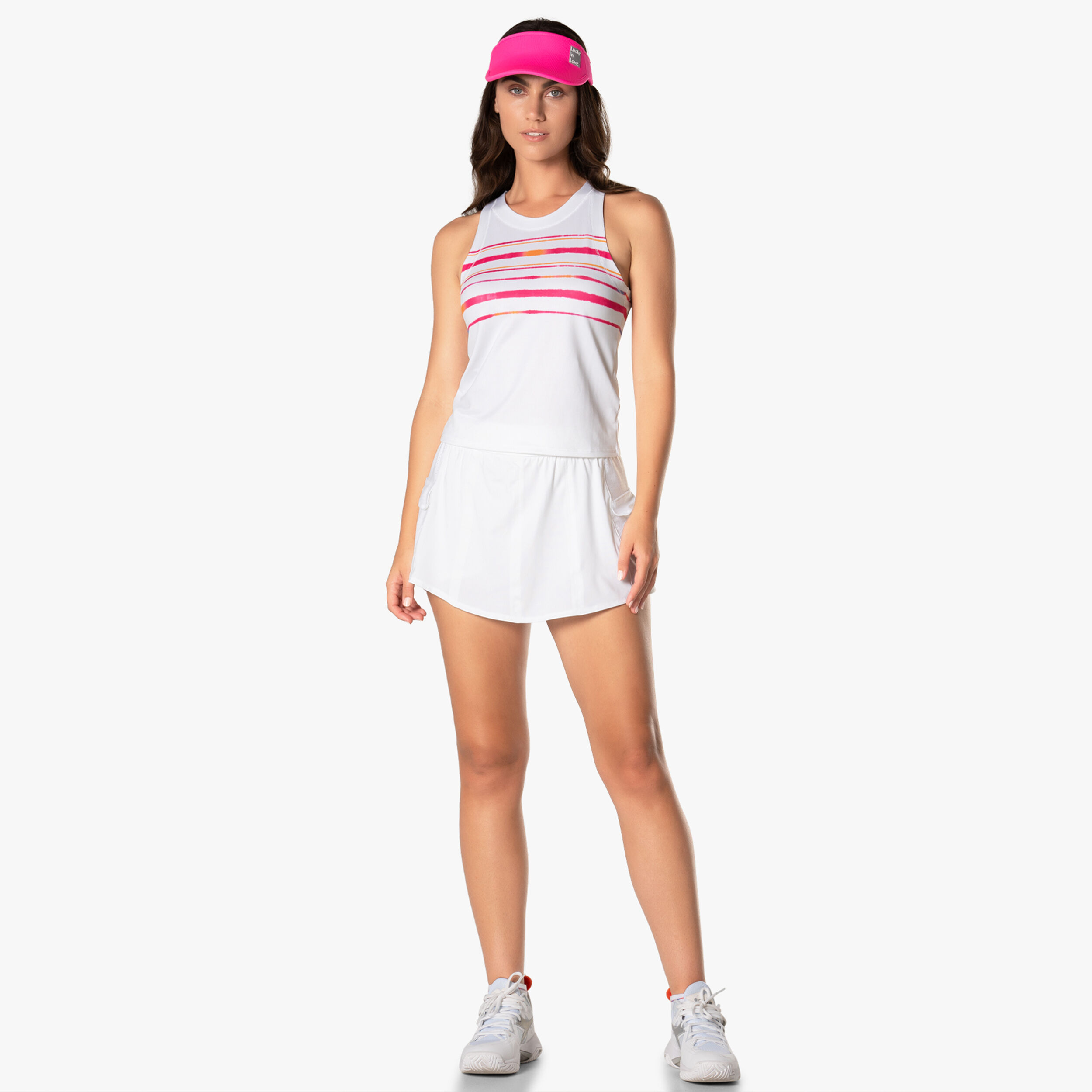 Shock N' Awe Tank-Top Damen - Weiß, Koralle