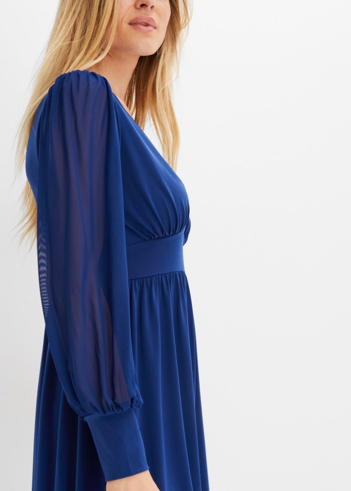 Kleid mit Mesh-Ärmeln