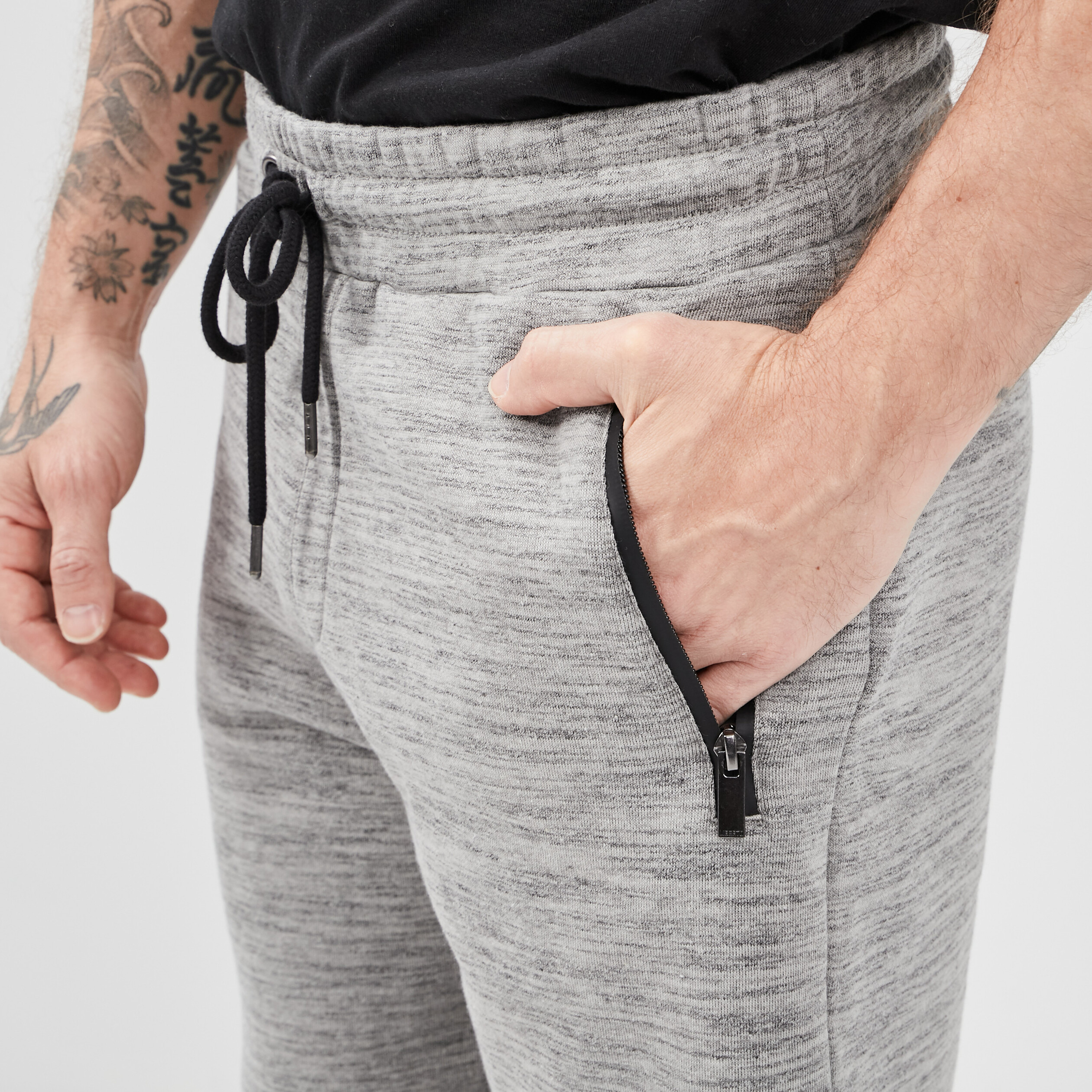 Short jogging poche zippée Liberto gris homme | La Halle