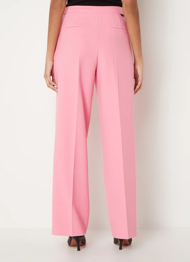 HUGO BOSS Helepher high waist loose fit trousers with pleat detail