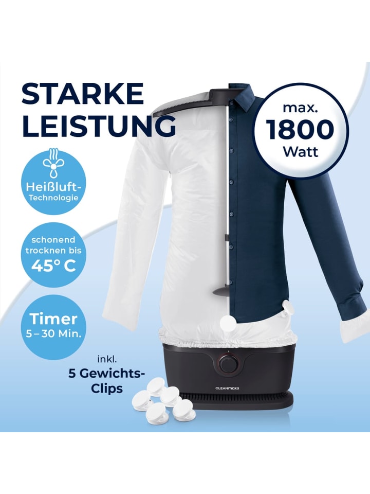 CLEANmaxx CLEANmaxx Bügler für Hemden, Blusen & Hosen - Schwarz günstig kaufen onesize