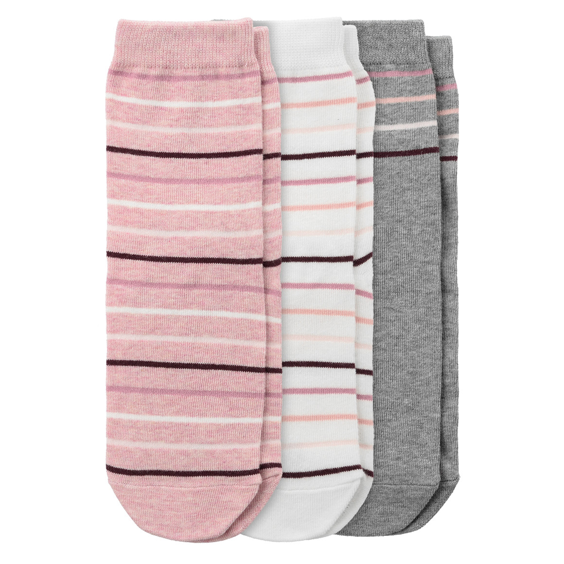 3 Paar Damen Socken mit Streifen