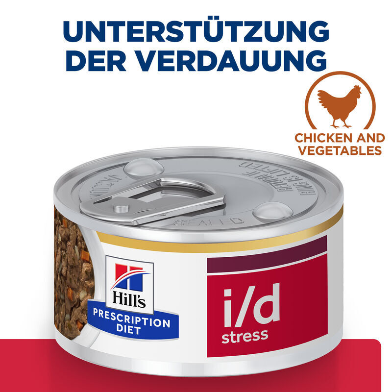 Hill's Stress & Angst Hill's Prescription Diet Digestive Care i/d Stress Mini Ragout mit Huhn und Gemüse 24x156g