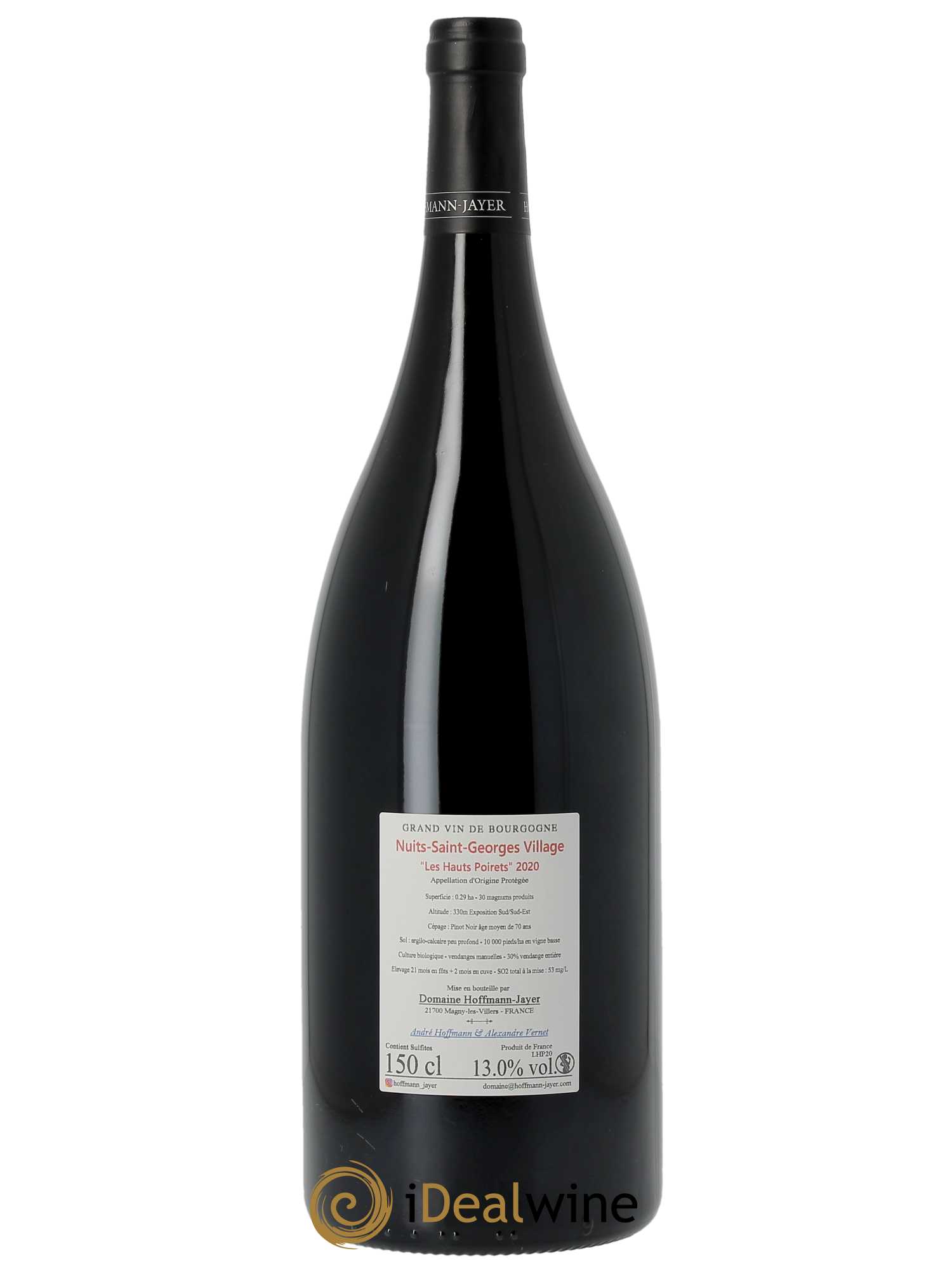 Nuits Saint-Georges Les Hauts Poirets Hoffmann-Jayer (anciennement Jayer-Gilles)  2020 - Lot de 1 Magnum