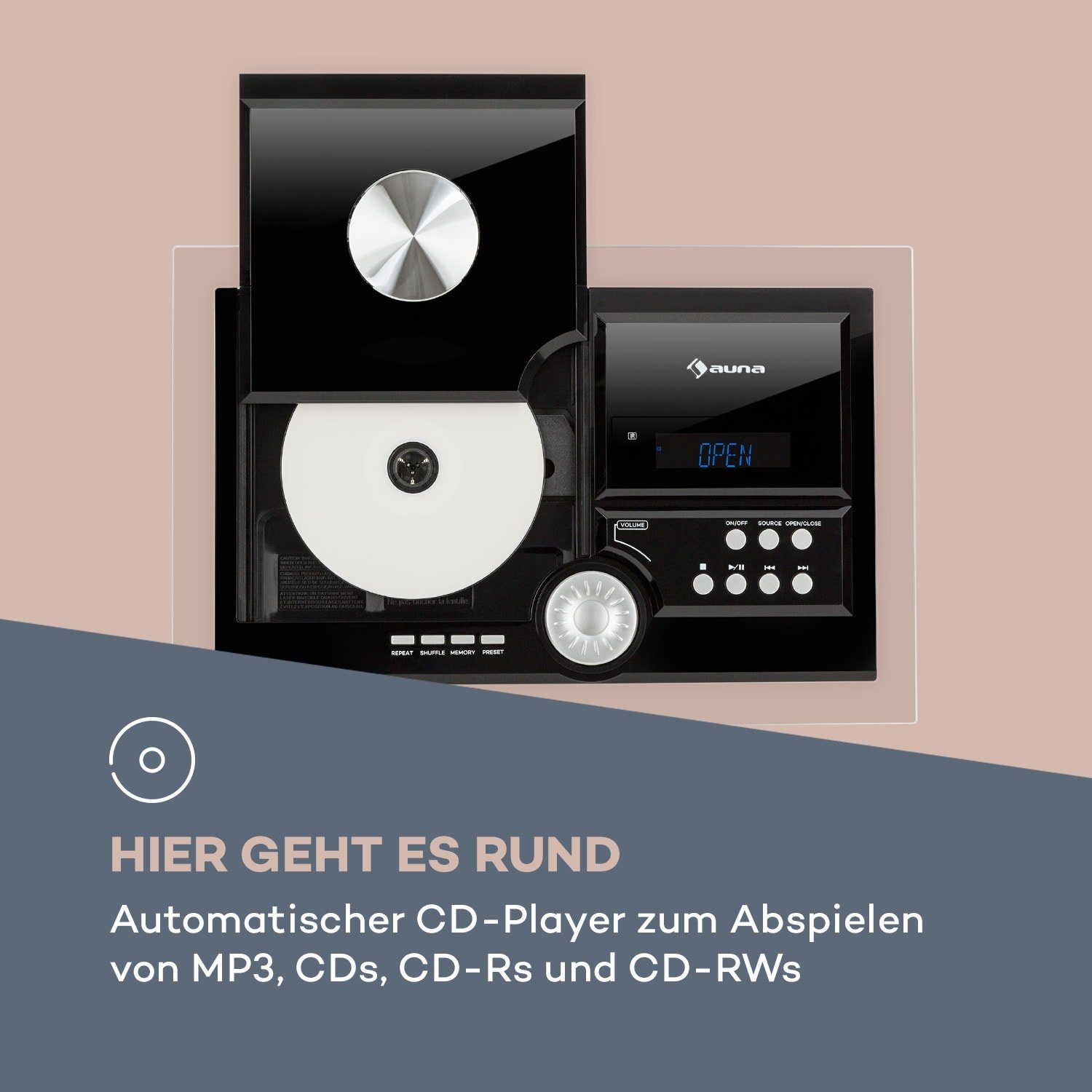 Auna Stereo Sonic DAB+ Stereoanlage (DAB)