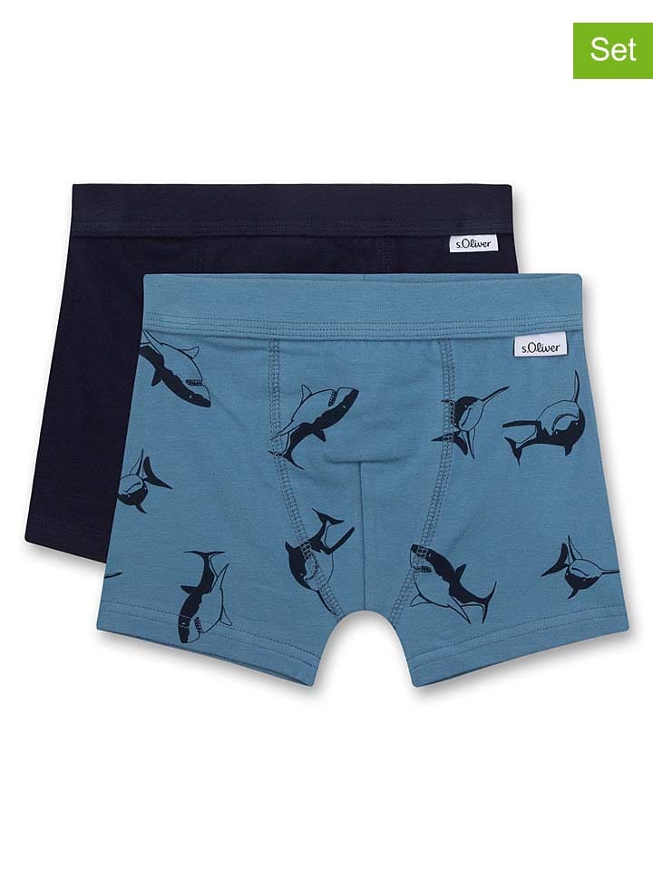 Sanetta 2er-Set: Boxershorts in Blau/ Schwarz günstig kaufen