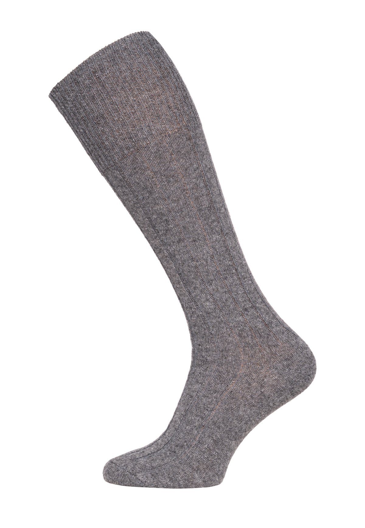 HomeOfSocks Kniestrümpfe Merino Kaschmir Kniestrumpf Luxuriöse Wollsocken Extra Weich Kniestrümpfe mit Merino- und Kashmirwolle