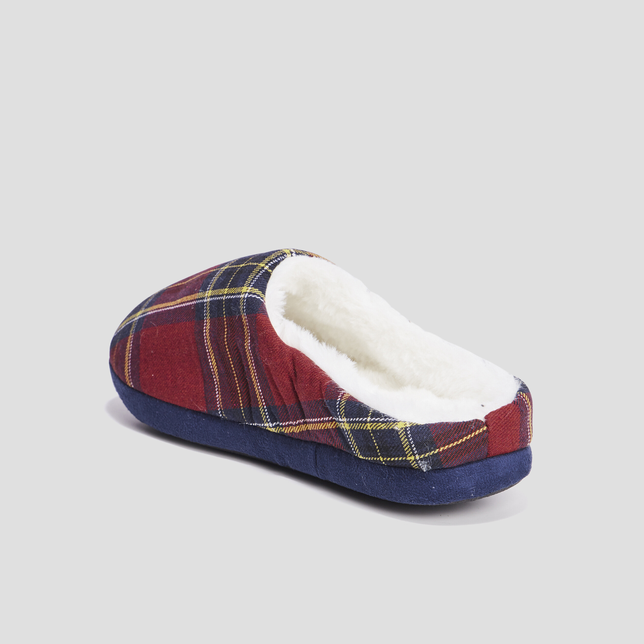 Chaussons mules fourrés multicolore homme | La Halle