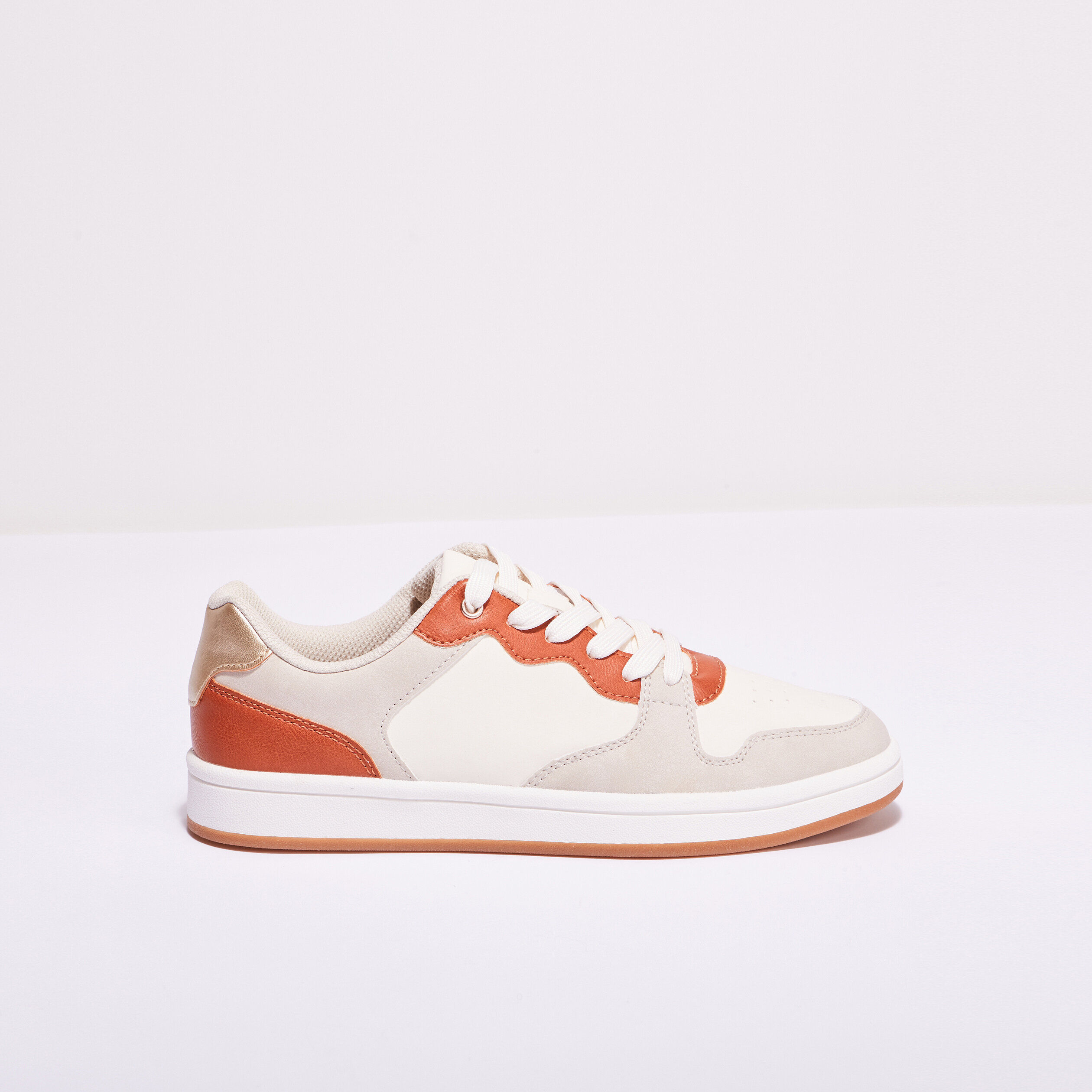 Baskets plates orange foncé femme | Cache Cache