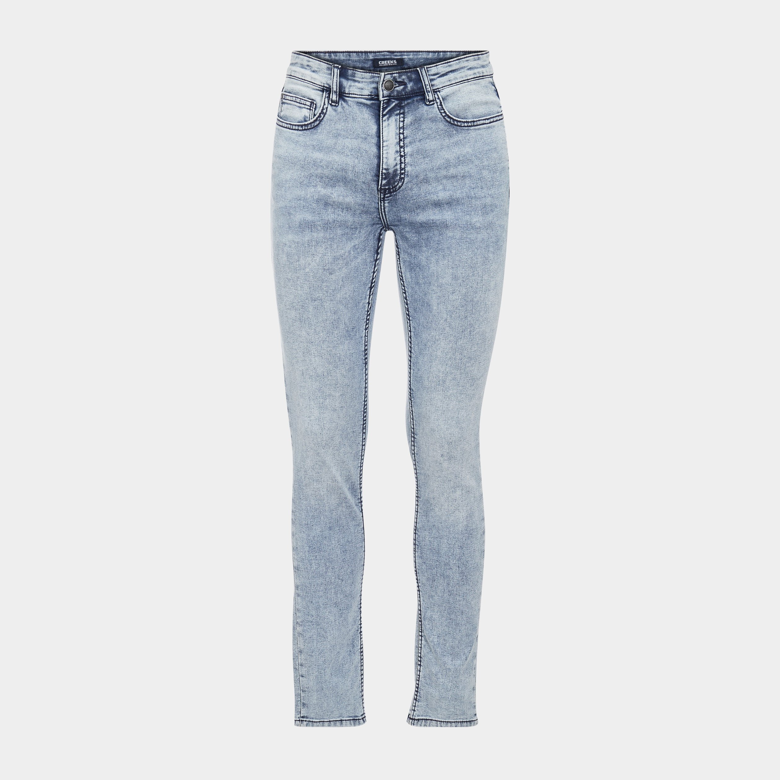 Jeans skinny taille standard denim bleach homme | La Halle