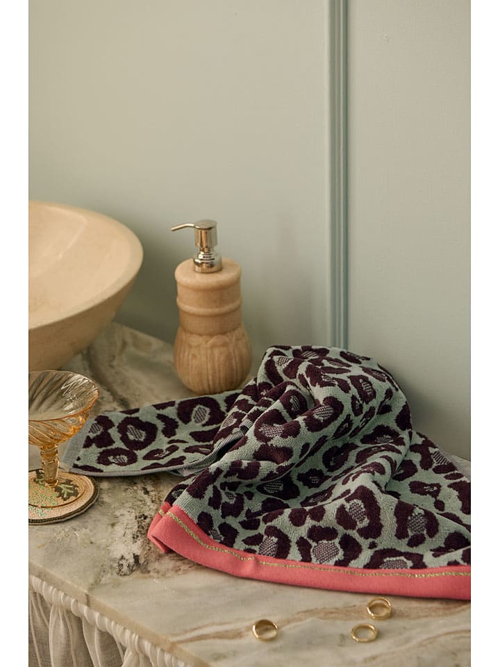 Staycation Handtuch ''Terry'' in Mint/ Braun/ Pink günstig kaufen 50x70 cm