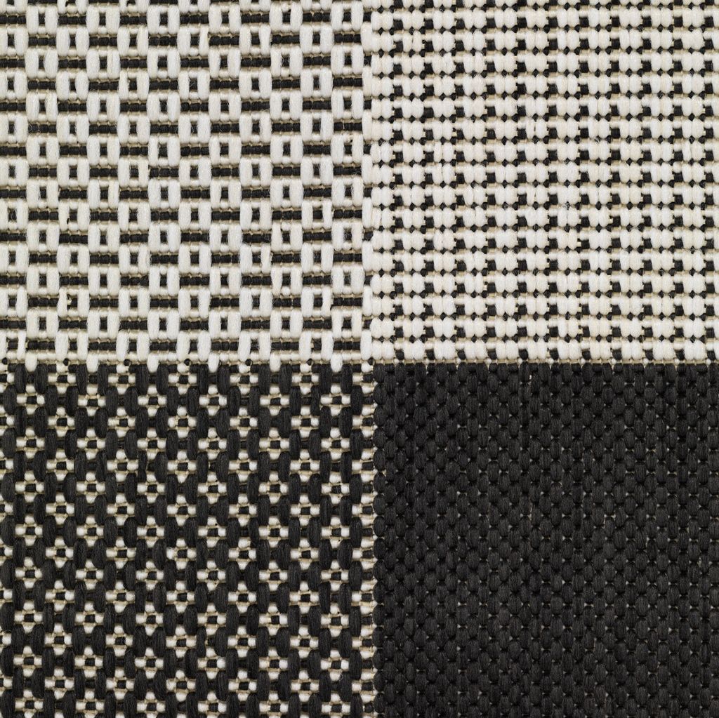 RIPS teppe 130x193 svart/beige