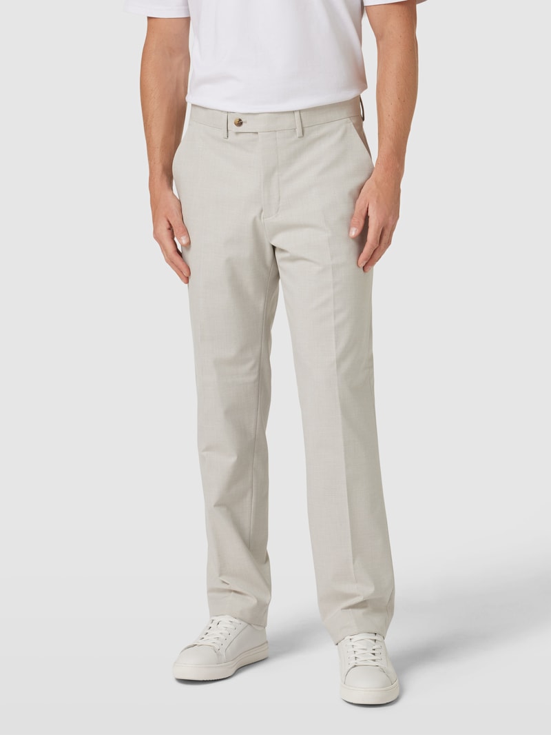 Anzughose mit Karomuster in beige