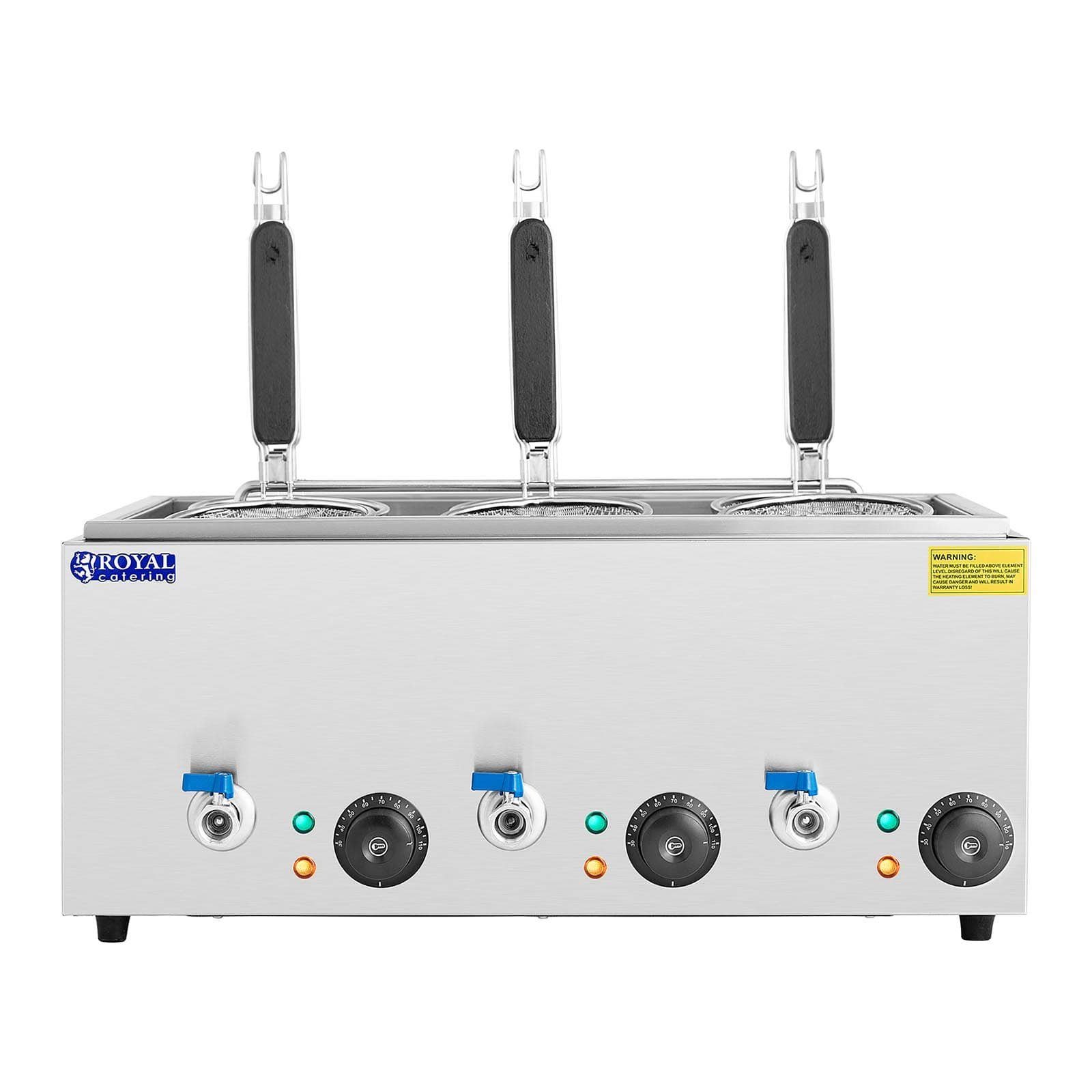 Royal Catering Nudelmaschine Nudelkocher mit 6 Körben Pastakocher Pasta-Station Temperatur: 30 -, 3,000 W