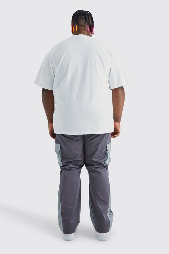 Plus Slim-Fit Colorblock Cargo-Hose