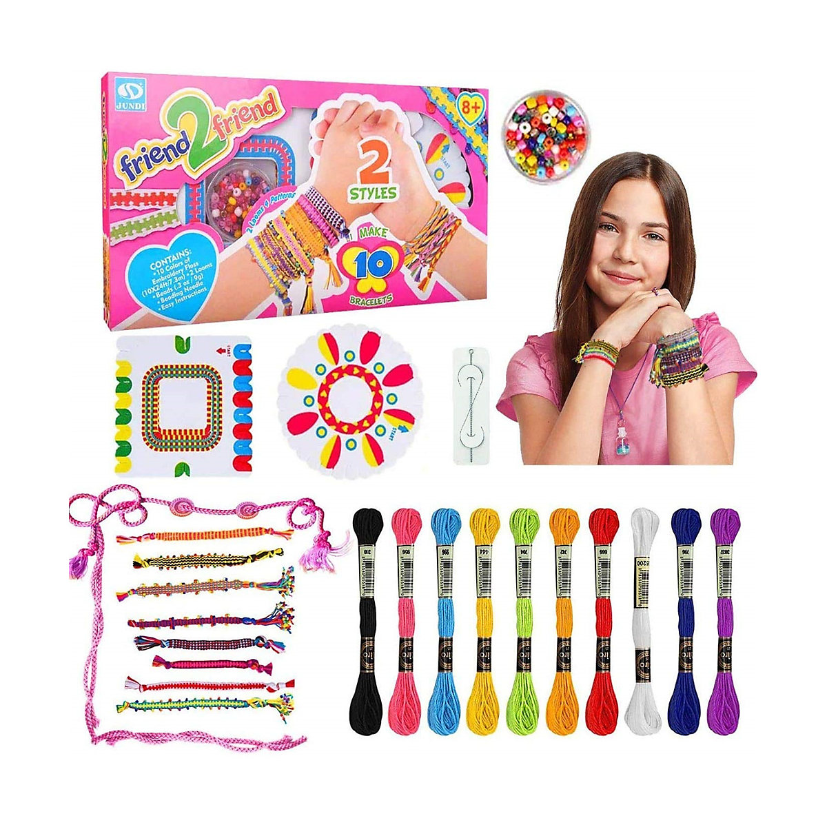 Freundschaftsbändchen Bastelset Armbänder DIY für Kinder