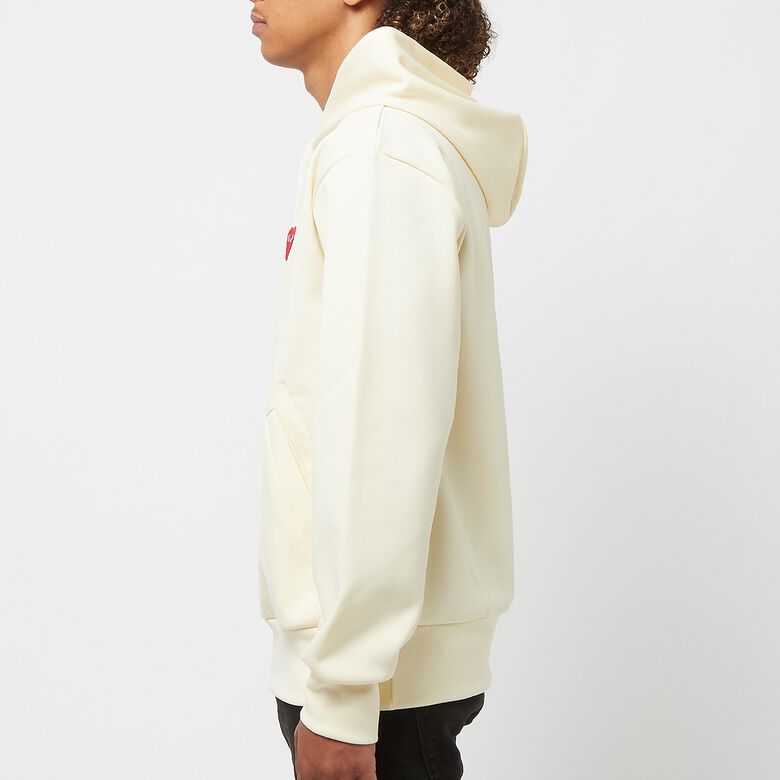 Comme des Garcons Play Hooded Sweatshirt ivory